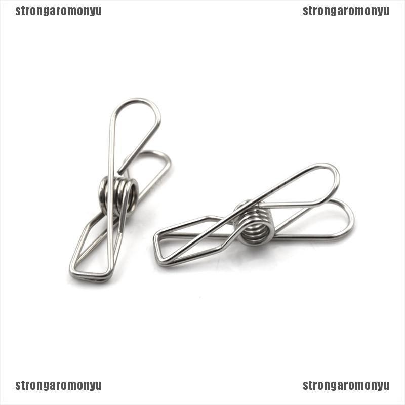 Set 10 Kẹp Phơi Quần Áo Bằng Thép Không Gỉ