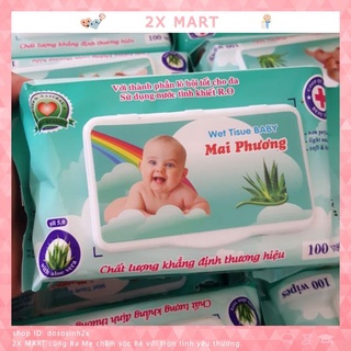 Khăn ướt mai phương 100 tờ cho bé