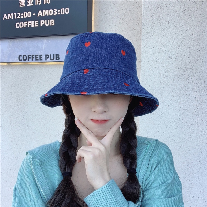 Mũ Cao Bồi Màu Xanh Dương Che Nắng Mùa Xuân Hè Dễ Thương Cho Nữ Sinh