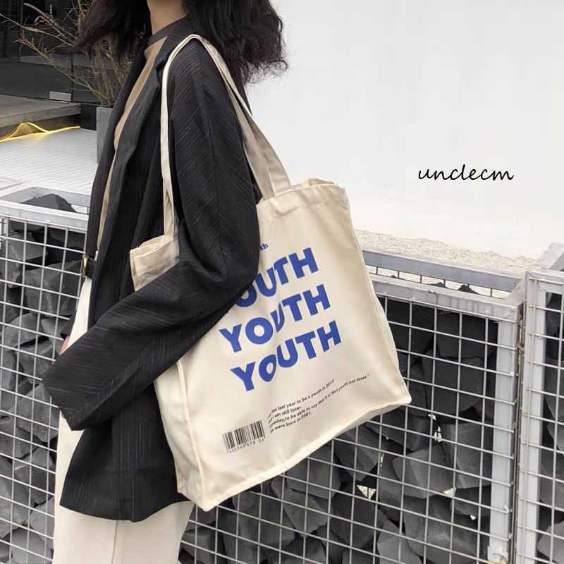 Túi tote bag đẹp vải bố trơn mềm đẹp giá rẻ LUVADO TX777