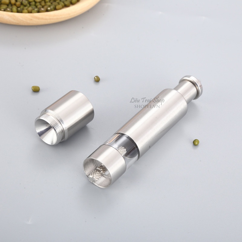 Cối xay tiêu thủ công inox một tay nhỏ gọn tiện dụng