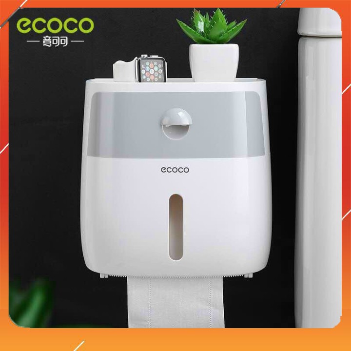 HỘP ĐỰNG GIẤY VỆ SINH ECOCO CAO CẤP 2 TẦNG- ĐA NĂNG- THÔNG MINH- CHỐNG ƯỚT GIẤY