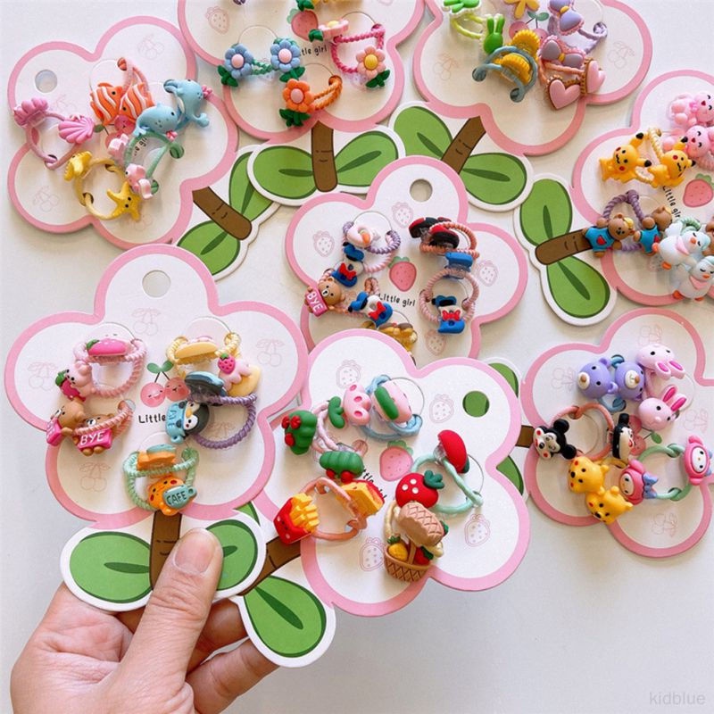 Set 5 Cặp Dây Buộc Tóc Hình Chiếc Lá Xinh Xắn