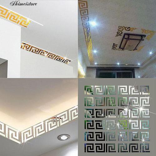 Set 10 miếng gương dán tường trang trí