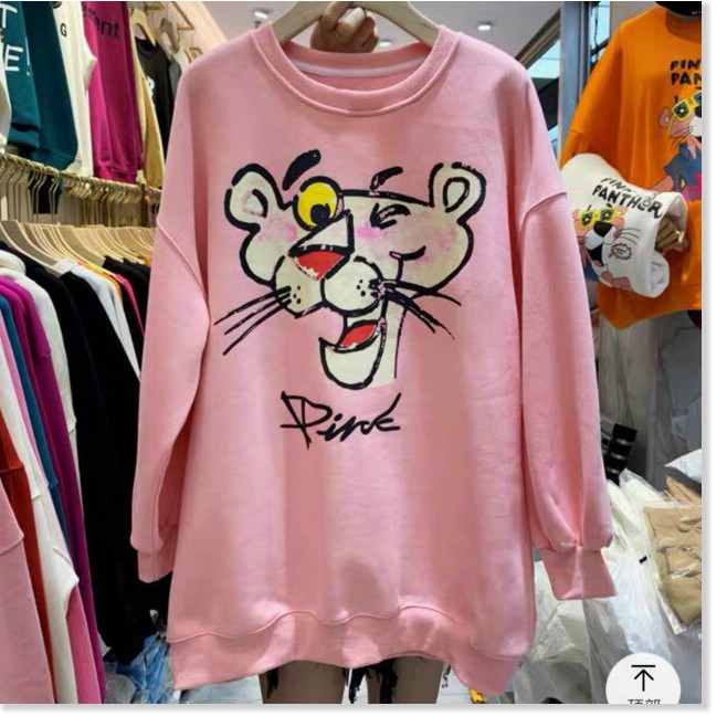 Áo sweater nỉ ngoại CHÚ BÁO HỒNG SIÊU ĐẸP HOT HOT NHẤT 2021 THỜI TRANG KOKO MI
