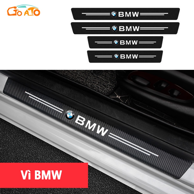 GTIOATO 4 Chiếc Sợi Carbon Dán Xe Dán Cửa ô Tô DáN ChốNg XưỚC Ô Tô Bảo Vệ Bậc Cửa Xe Hơi Phụ KiệN Xe HơI Cho BMW M M4 320I X5 318I X6 X7 Z4 X4 M3 X3 M8 325I 530I