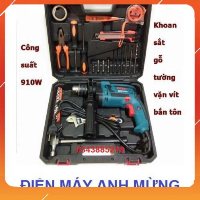 máy khoan bosch 13ly tặng bộ đồ nghề gia đình tiện dụng