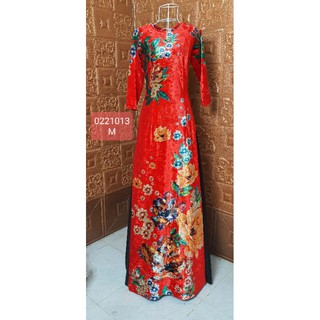 áo dài nhung kim sa trẻ