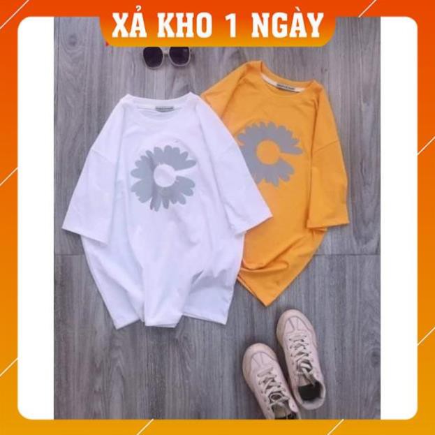 [Mã WARN20 giảm 20k đơn 150k] [HOT TREND] Áo Phông Nữ Đẹp, Áo Phông Rộng Tay Lỡ In Hình Hoa Cúc Phản Quang | BigBuy360 - bigbuy360.vn