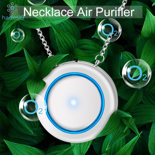 1 ABS Material Portable Hanging Neck Negative Ion Air Purifier