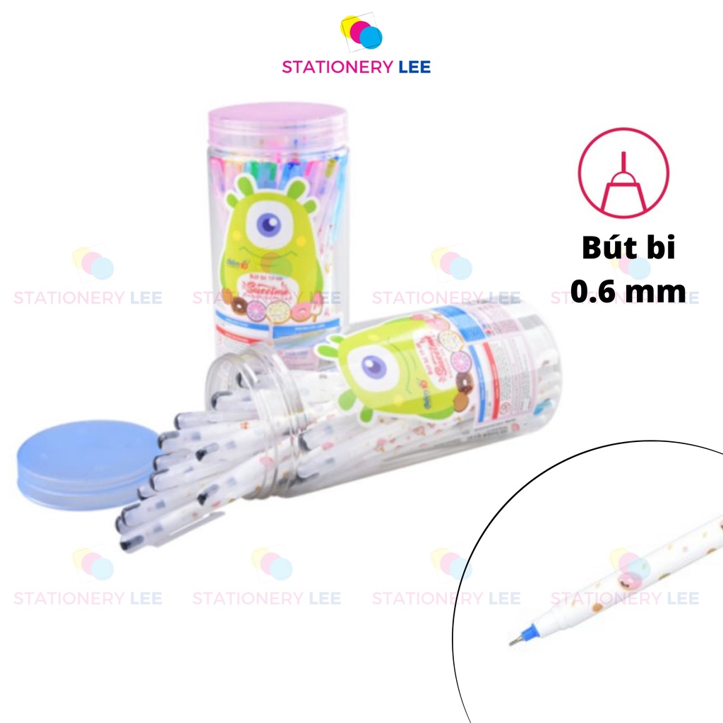 [Chính Hãng] Hộp 30 Bút bi Sweetme TP-08 ngòi 0.6mm