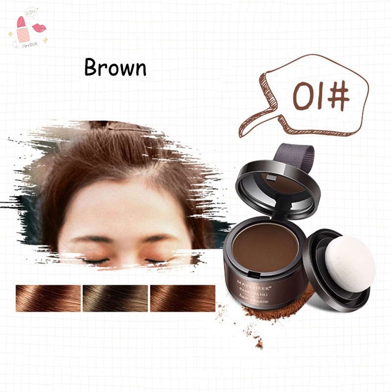 Hairline Shadow Powder 4 Color Quick Hair Repair Puff Filling in Thin Hair