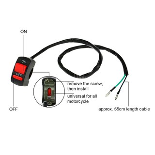 S&W Universal Motorcycle ATV Bike Handlebar Light Switch ON OFF Button