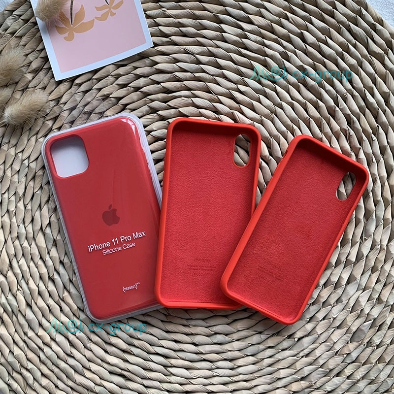 {Best version, best quality} Ốp lưng silicon màu đỏ cho Iphone Se2 Ip11 Pro Max Iphone 6s 7plus 8p I6