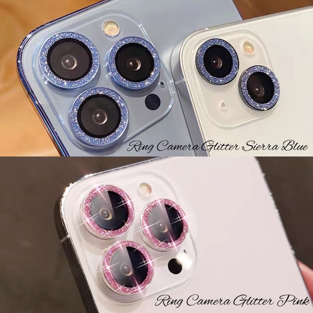 Vòng nhẫn bạc đính kim cương giả kuzoom bảo vệ camera cho iPhone 13 ProMax 12 Promax/12Pro/12/12 Mini/11 Pro/11 Pro Max