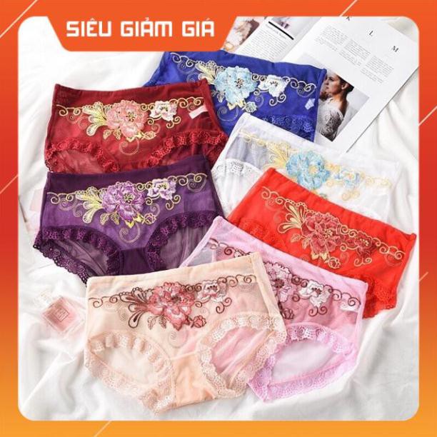 Quần Lót Ren Thêu Hoa Hot