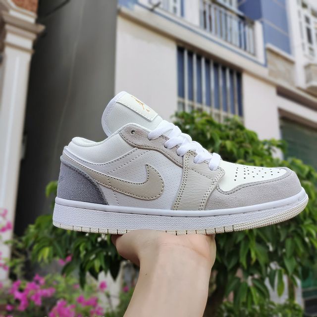 Giày 𝐉𝐨𝐫𝐝𝐚𝐧 1 low paris màu xám gót xanh nam nữ, Giày sneaker JD 1 paris cổ thấp bản đẹp 2021 | BigBuy360 - bigbuy360.vn