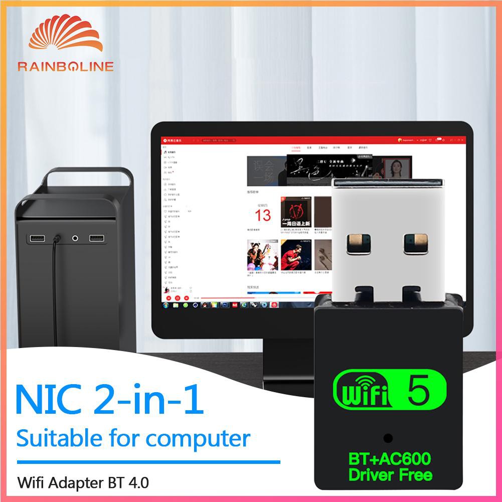 Usb Thu Tín Hiệu Thẻ Mạng Wifi Bluetooth Không Dây 600m 2.4 / 5.8ghz | BigBuy360 - bigbuy360.vn