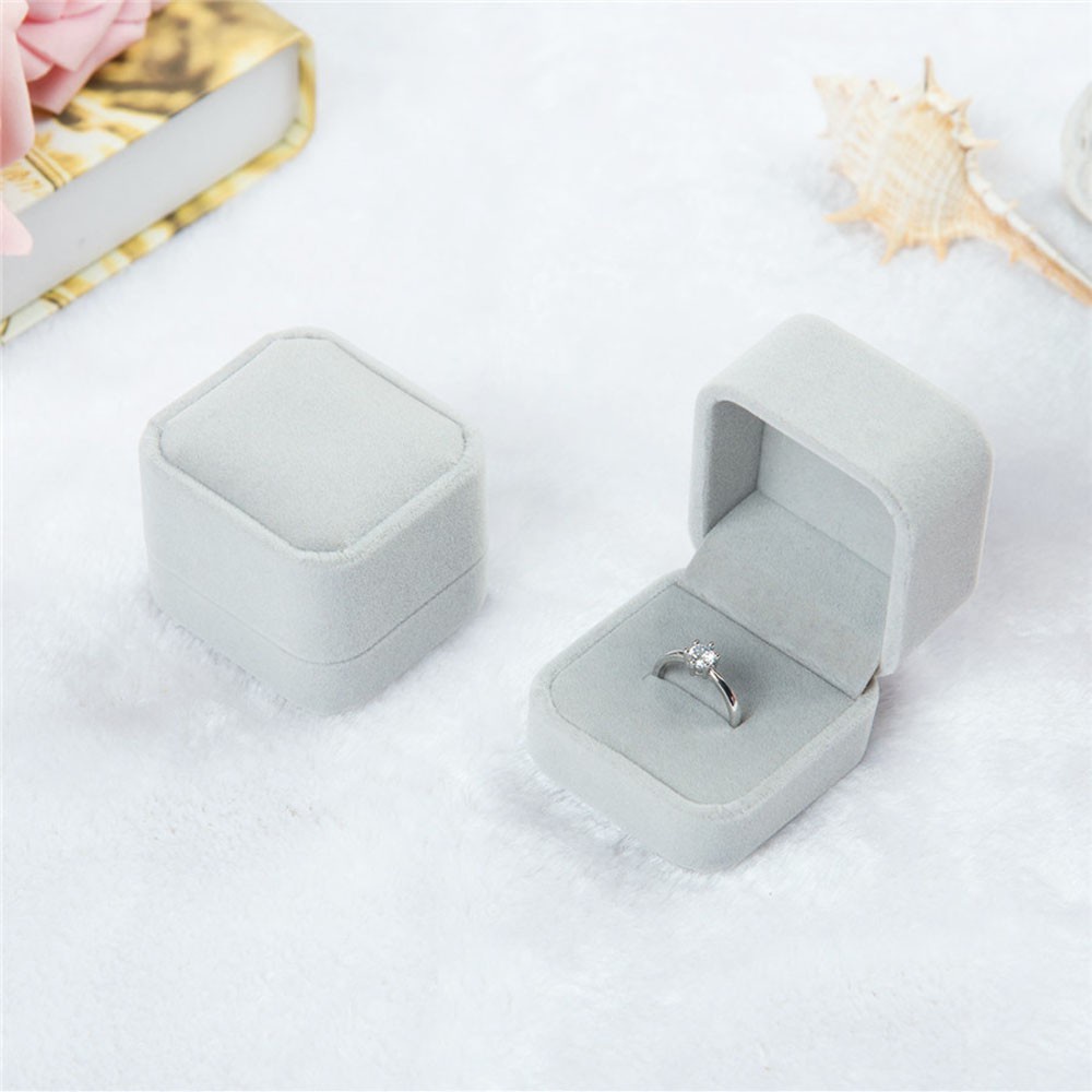 Hộp đựng trang sức vải nhung sang trọng nhiều màu tùy chọn