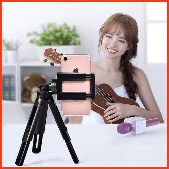 Giá đỡ điện thoại máy ảnh Tripod hỗ trợ chụp ảnh livestream quay video với ưu điểm xoay được nhiều góc độ-GD368