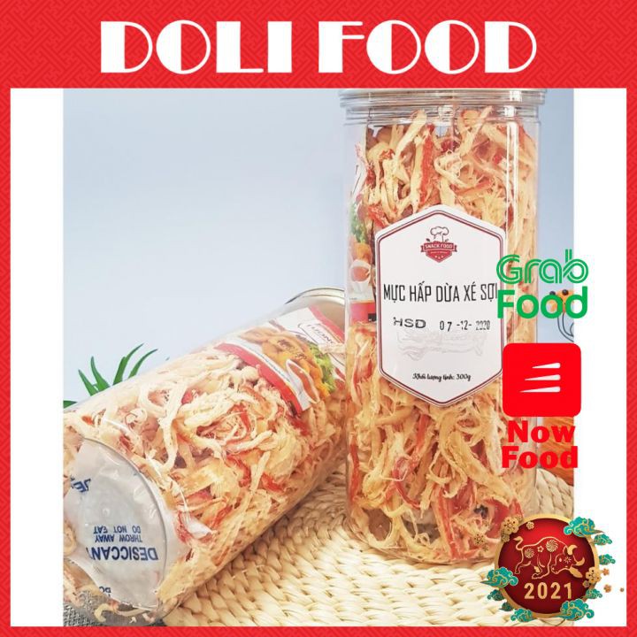 [Handmade] Khô Mực Hấp Nước Dừa Xé Sợi 250g - Mực Khô Nhà Hấp Nước Dừa Béo Ngậy Ăn Là Nghiện - DAV013