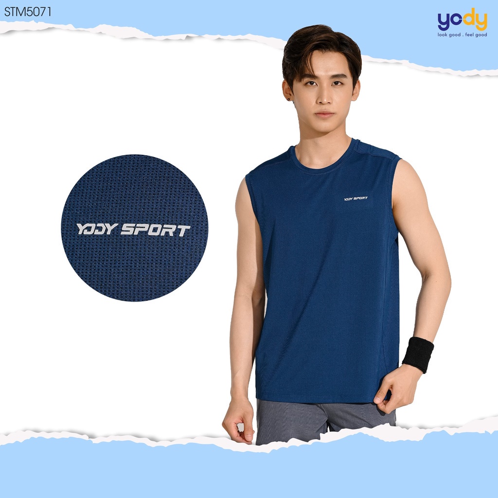 Áo ba lỗ T- Shirt thể thao Tanktop Nam YODY co giãn thấm hút mồ hôi - STM5071