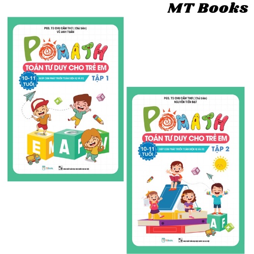 Sách - Combo Pomath Toán tư duy cho trẻ em 10 - 11 tuổi (Tập 1 + Tập 2)