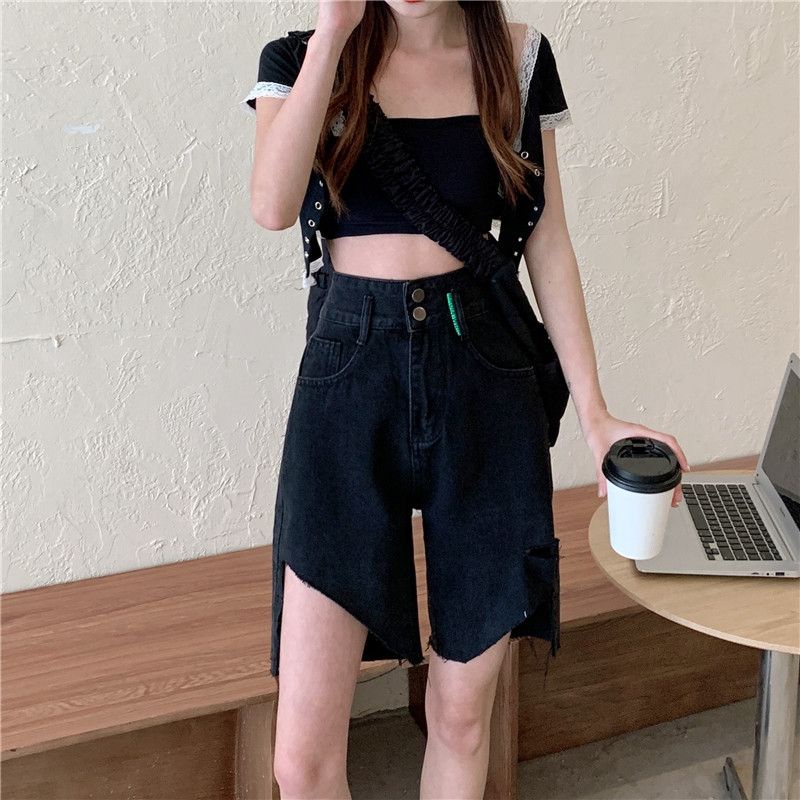 Quần Jean Rách Lưng Cao Dáng Ôm Thời Trang Mùa Hè Hàn Quốc 2022 Dành Cho Bạn Nữ