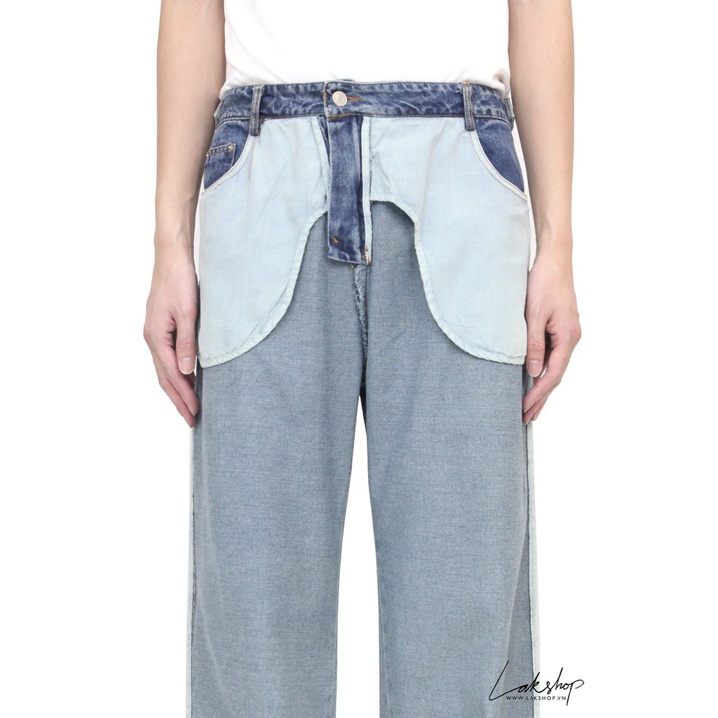 Quần Blue Flipped Left Oversized Jean ds20