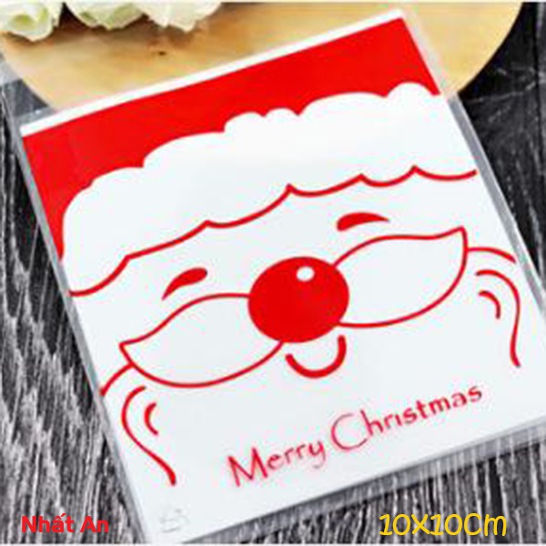 Túi dán Noel 10x10cm (Mẫu 17) - 100 cái