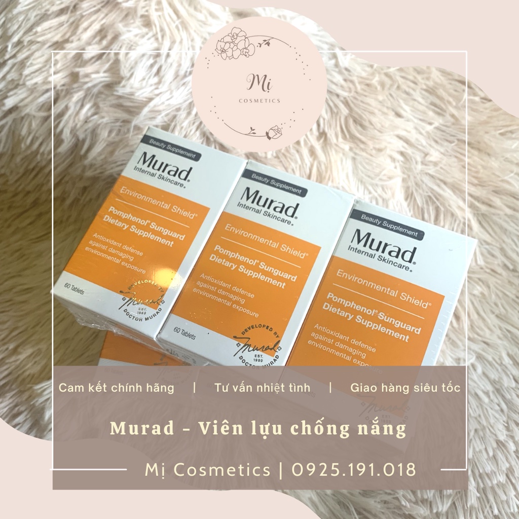 Viên uống chống nắng Murad chiết xuất từ quả Lựu Pomphenol Sunguard Dietary Supplement 60 Viên