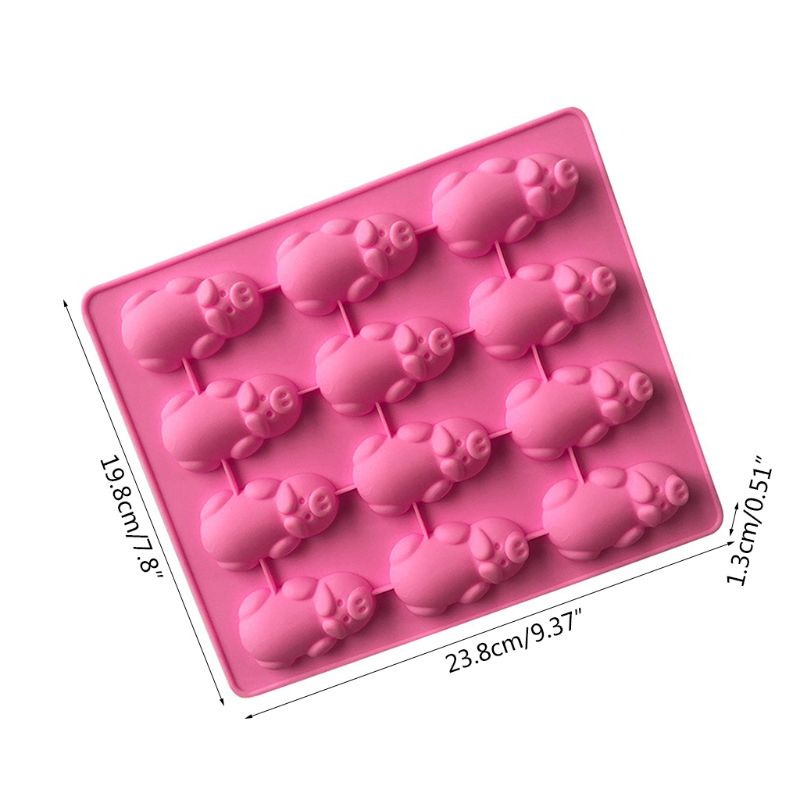 Bộ 3 Khuôn Silicone Làm Bánh Kẹo / Sô Cô La Hình Chú Heo Nhỏ