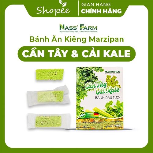 Bánh rau tươi Cần Tây & Cải Xoăn Marzipan bổ sung dinh dưỡng đẹp da giữ dáng, ăn kiêng