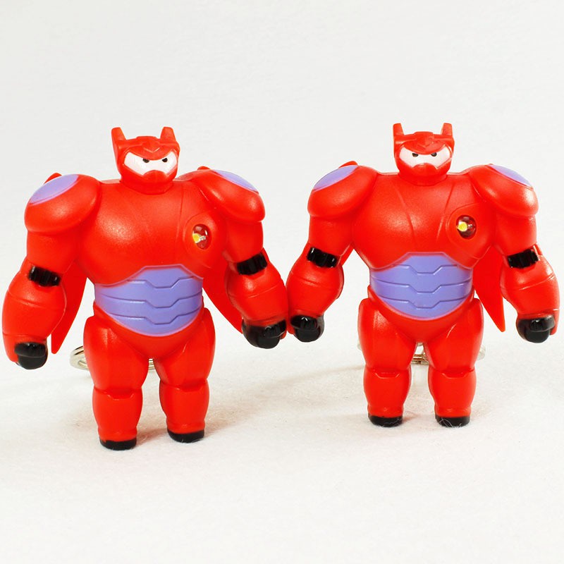 Móc khoá đèn LED âm thanh nhân vật hành động Big Hero 6 Baymax Hiro Hamada