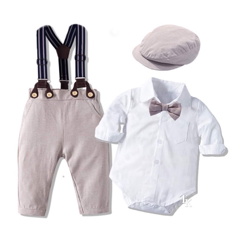 Bộ Công Tử Cho Bé Trai, Sét Bộ Công Tử Dài Tay Thời Trang Quý Ông Cho Bé Trai