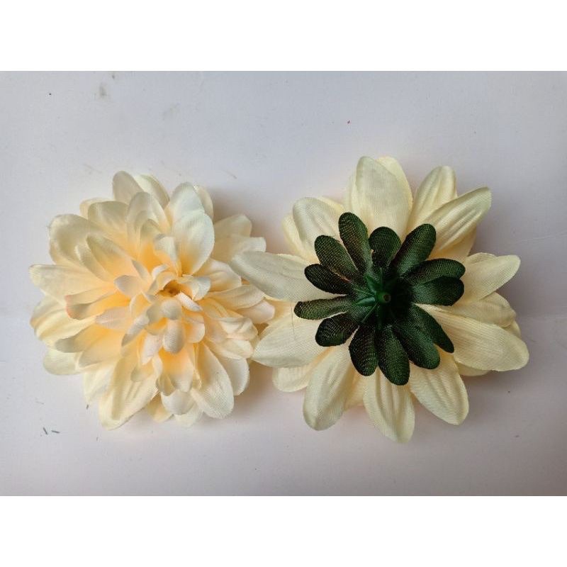 Đầu bông hoa thược dược lụa, cao cấp_ trang trí , decor, làm oản