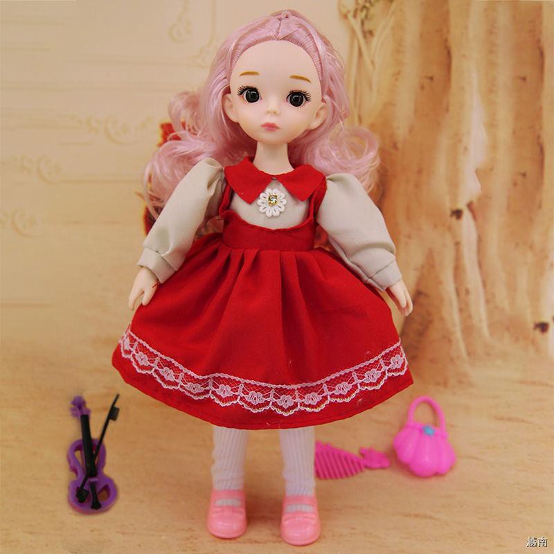 ☃⊕❏Búp bê Barbie bjd mới 30cm 3D mắt thật Cô gái chơi nhà Đồ công chúa Quà tặng ngày trẻ em