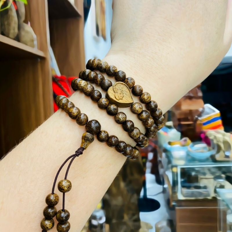 Vòng Tay Trầm Hương 108 Hạt Mix Chamr Trầm Tốc Tặng Kèm Hộp Gấm - N95 | BigBuy360 - bigbuy360.vn