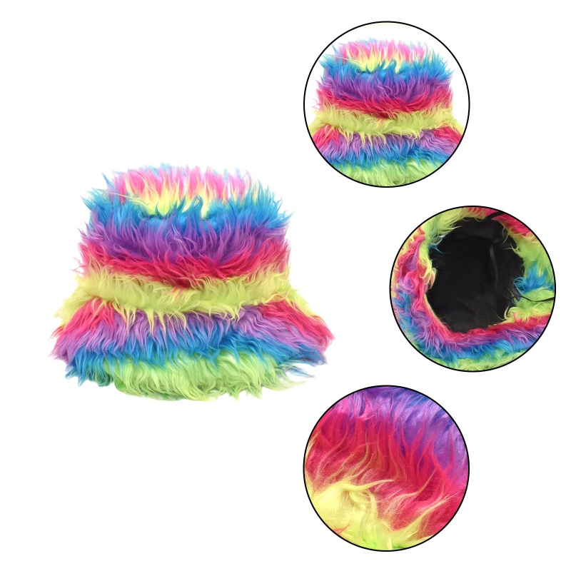 Nón Tai Bèo Giữ Ấm Chống Gió Màu Sắc Cầu Vồng Thời Trang Cho Người Lớn