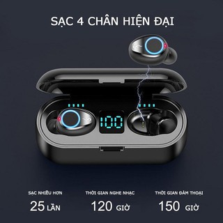 Tai nghe Bluetooth AMOI F9 ,tai nghe không dây TWS bluetooth V5.0 pin 280H kết hợp sạc dự phòng