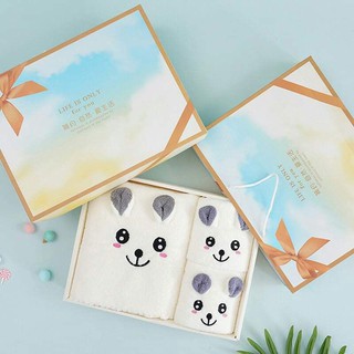 Bộ 3 khăn tắm khăn mặt hộp quà tặng cao cấp chất