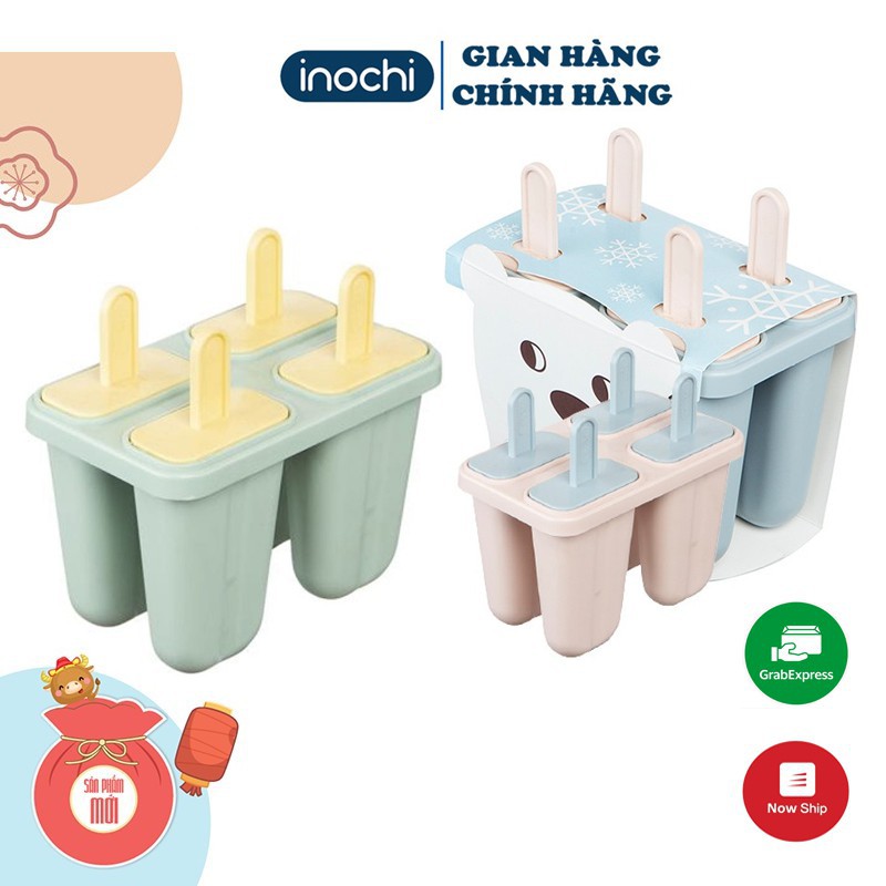 Khuân làm kem que cho bé Inochi nhựa nguyên sinh an toàn không mùi an toàn tuyệt đối
