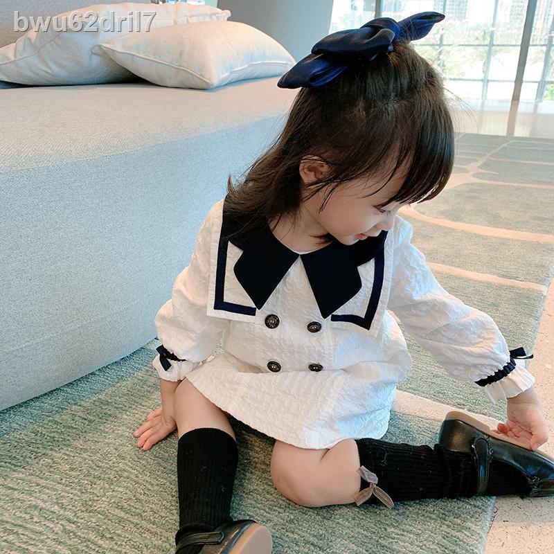 ♈ ( rẻ mà chất lượng)◑❈Cô gái đại học phong cách ăn mặc nhỏ váy công chúa trẻ em 2021 mới mùa thu sơ sinh nước ngoài lướ