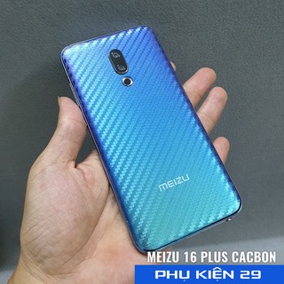 [Meizu 16] Dán lưng 3D vân Cacbon - Carbon