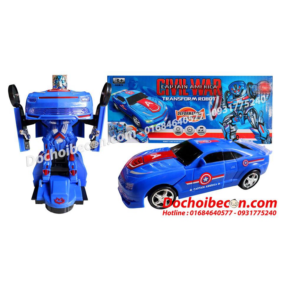 Xe biến hình robot Races Car: Có đèn, nhạc (Không kèm pin) (Nhiều mẫu)