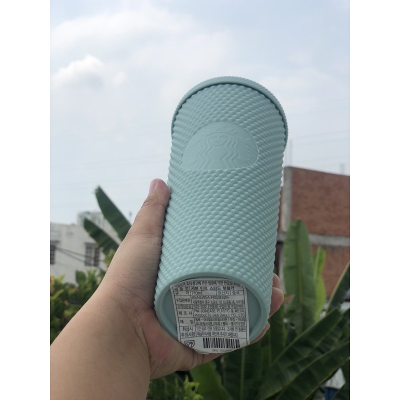 Ly nhua Studded Mint Starbucks Korea 710ml