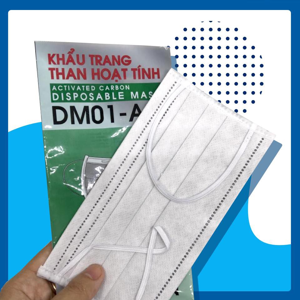 Khẩu trang y tế  than hoạt tính Neovision DM01- AC Khẩu trang y tế 4 lớp lọc bụi : Lớp vải không dệt (non-woven) - XSAFE