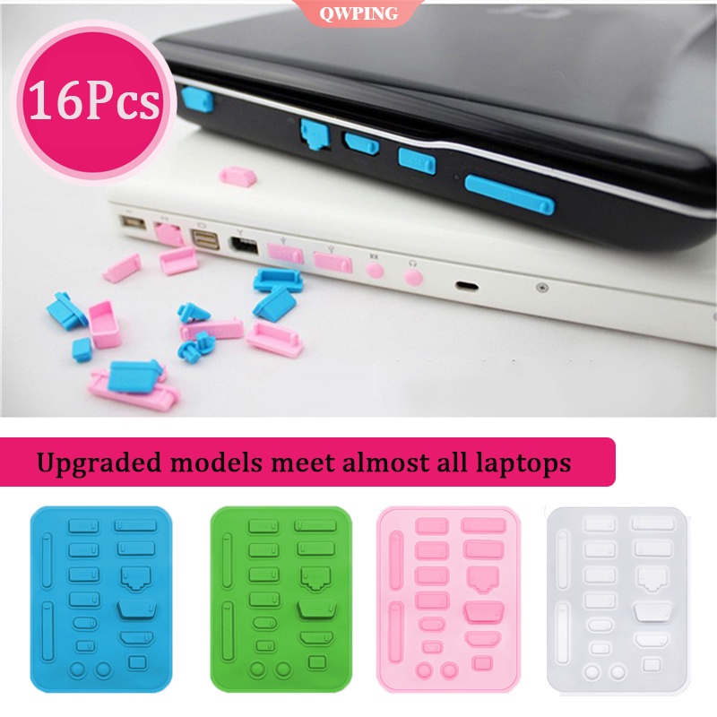 1 bộ 16 nút silicon chống bụi cổng USB 2.0/3.0 cho laptop