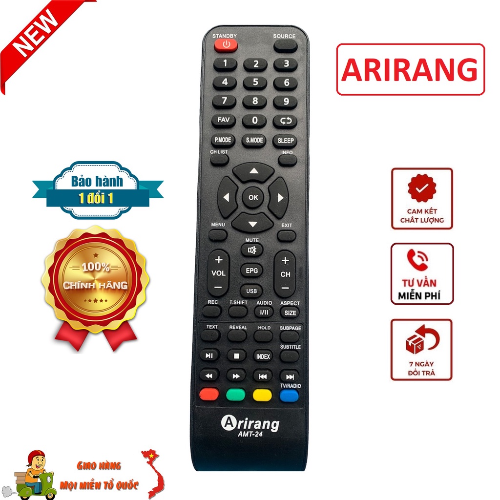 Remote điều khiển tivi Arirang Amt-24 hàng chính hãng zin theo TV Smart/Led/Lcd các dòng 24 inh 32 i