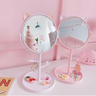 [FREESHIP❤️] Gương Để Bàn Trang Điểm Tai Mèo Cực Dễ Thương